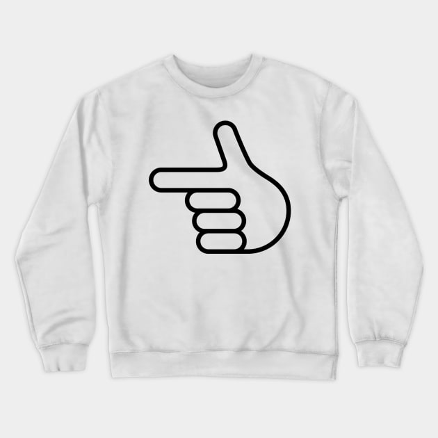 Finger Pointing Sign Crewneck Sweatshirt by Radradrad